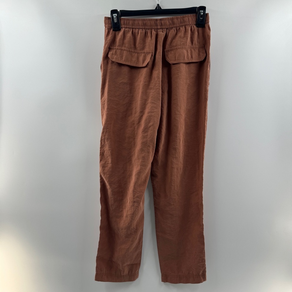 Zara Women’s Rust Drawstring Pants Loose Fit Faux Pocket Detail Size XS - Picture 6 of 8
